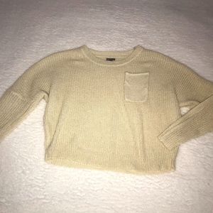 Charlotte Russe Cream Cropped Sweater